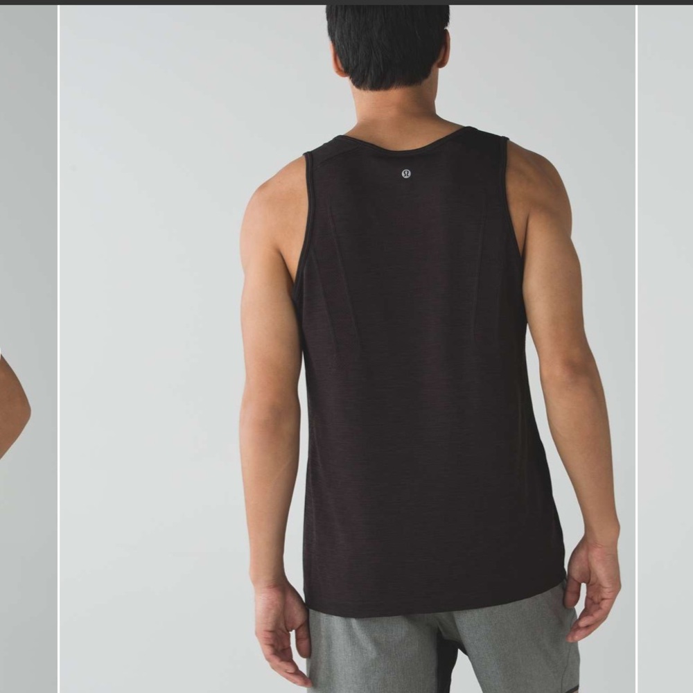 Lululemon Metal Vent‎ Tech Tank Top 2.0 Mens L Heather Black Cherry